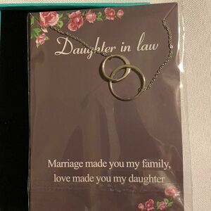 Daughter-in-law necklace. Necklace chain is stamped 925